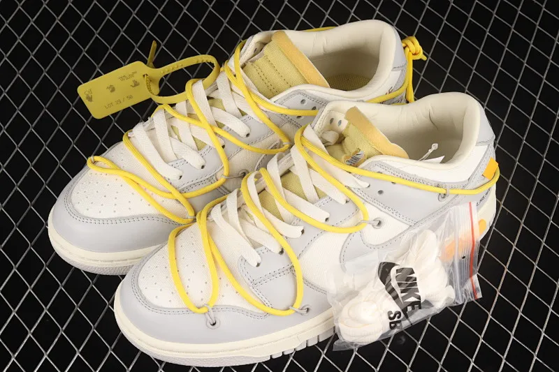 All Categories Nk SB Dunk Series Nk SB Dunk Low Low-top Sneakers Pure Original Version OF x Nk Dunk Low OW Gray Casual Sports Skateboard Shoes DM1602-103
